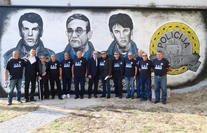 Mural posvećen hrvatskim policajcima